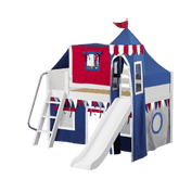 Maxtrix Low Loft w Front Slide (Ladder or Staircase) - fabric options - Kids Haven